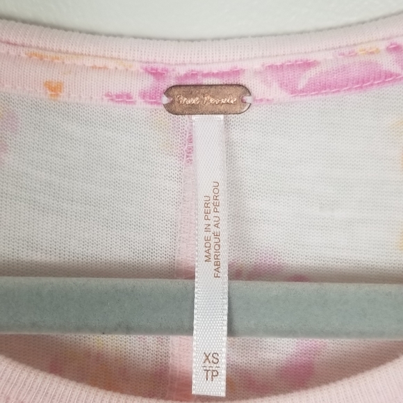 Free People Pink Floral Top NWOT - Picture 8 of 8